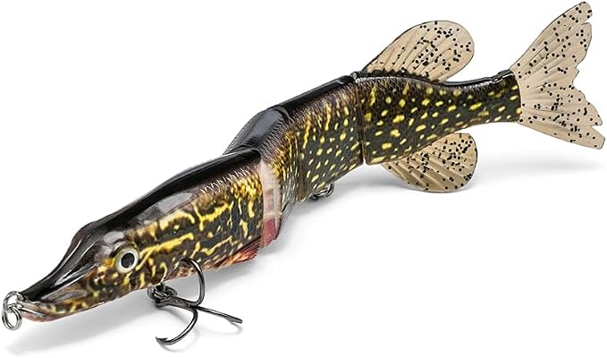 Large Multi Jointed Fishing Lures Bait,Big Giant Fishing Bass Lures,Crankbaits Swimbaits with Treble Hook