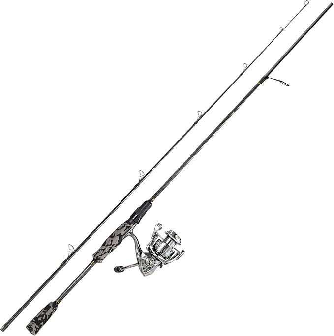 Sougayilang Fishing Rod and Reel Combo, Stainless Steel Guides Fishing Pole with Spinning Reel Combo for Bass Fishing