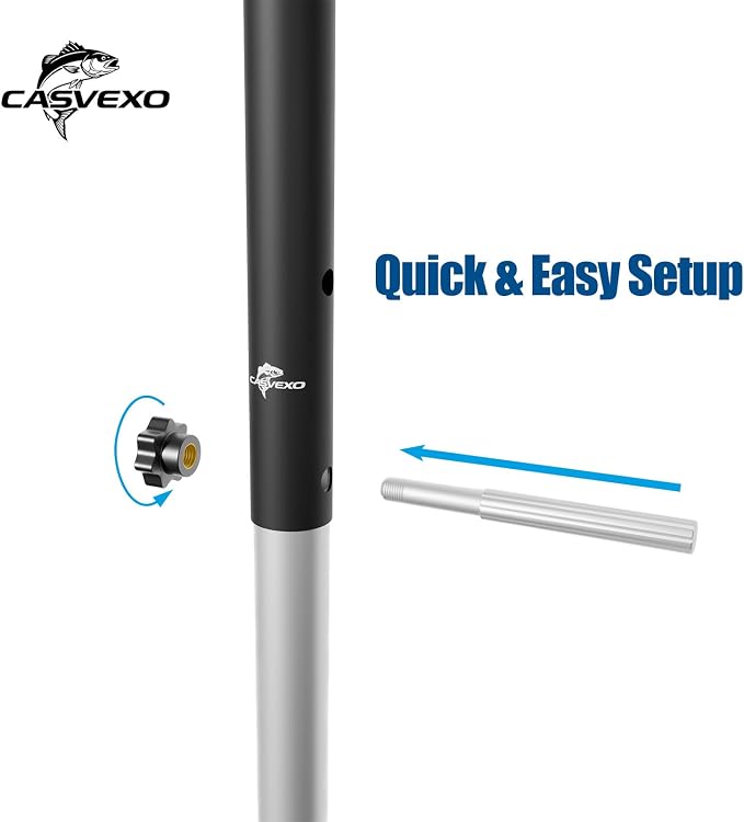 1/2 Pack Aluminum Sand Spikes for Surf Fishing, Beach Fishing Rod Holder, Telescopic and Portable, 2-Stage Adjustable, with Storage Bag