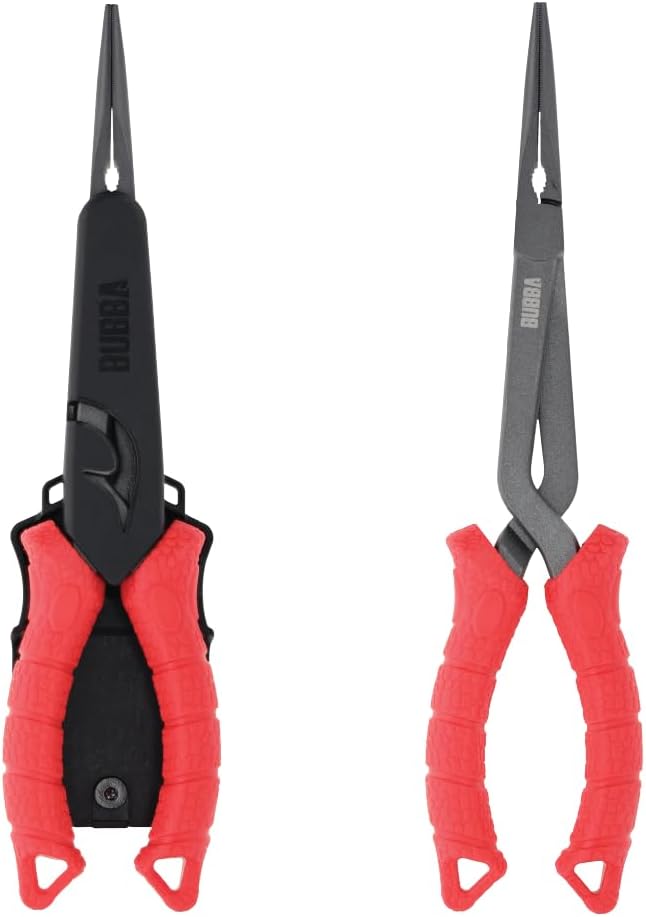 Bubba Forged Fishing Pliers with Cross Arm Design, Non-Slip Grip, Corrosion Resistant, Forged Steel, 11", For Fishing