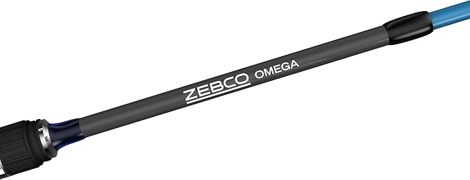Zebco Omega Spincast Reel and Fishing Rod Combo, 30, Blue/Silver