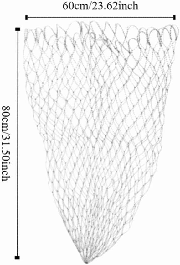‌Fishing Landing Net Replacement Nylon Mesh Catch & Release Net for Bass/Trout