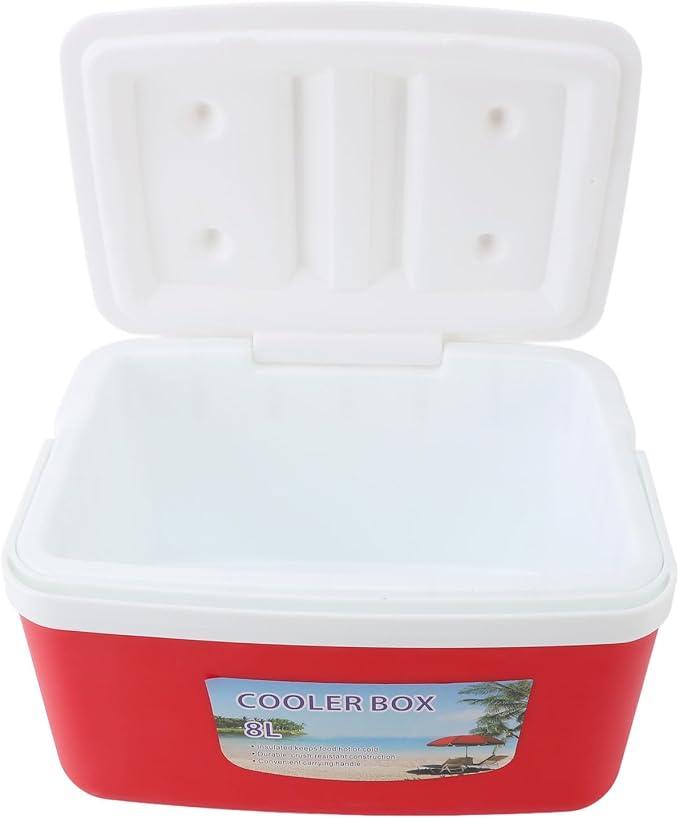 Insulated Portable Cooler Efficient Warm Cold Insulation Portable Hard Cooler Box Ice Cooler for Camping Picnic Beach Drink Beverage Fishing