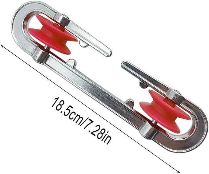 ZLY Aluminum Clothesline Spreader,Pulley Clothesline Accessories for Heavy Loads and Long Clothesline(2 Pack) Silver