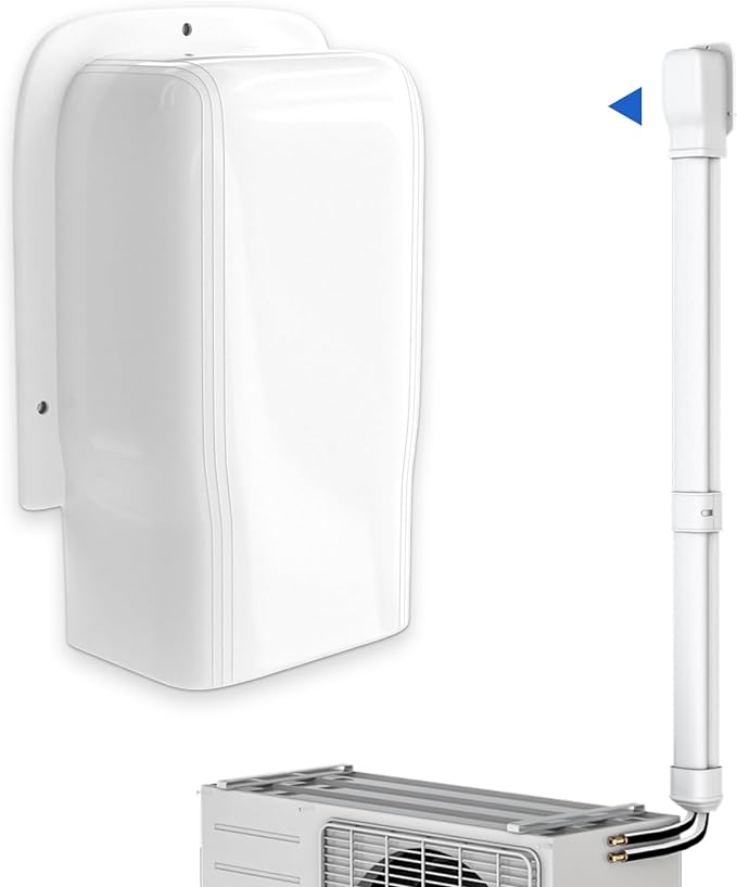 4'' Width Entry Wall Cover, Mini-Split Line Set Cover Accessories for Mini Split AC & Central AC, White