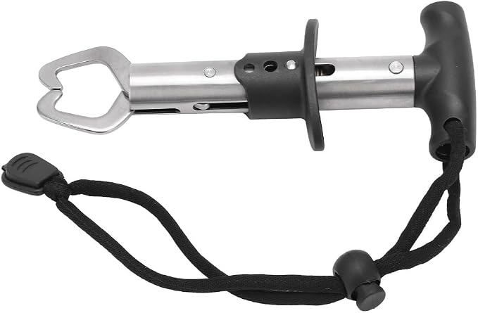 Lip Gripper, Stainless Steel Trigger Lock Fish Grip Clamp with T-Type Handle, Fishing Pliers Grab Tool for Freshwater, Saltwater and Ice Fishing Use