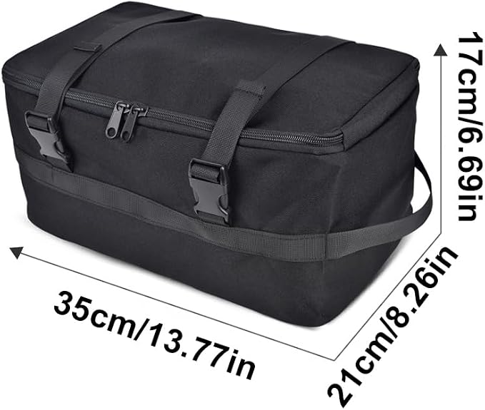 DONGKER Fishing Storage Bag,Dual Zipper Tactical Travel Organizer Bag with Internal Mesh Pockets for Fishing Camping Travel