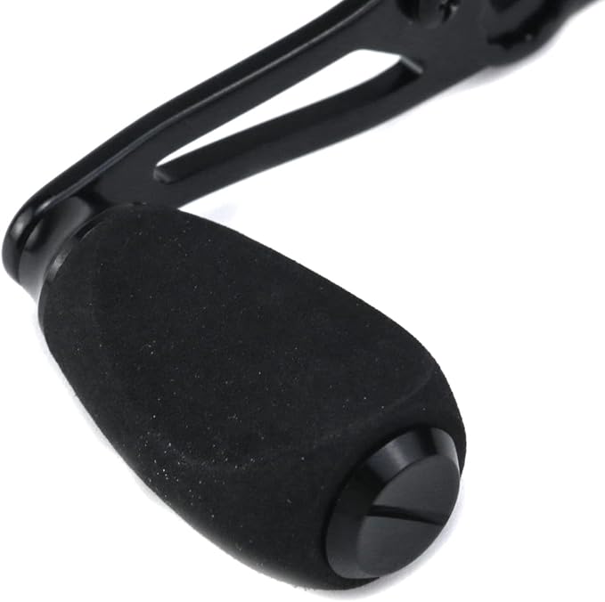 Fishing Reel Handle Fishing Baitcasting Reel Replacement Parts, with EVA Knob and Nut (Black)