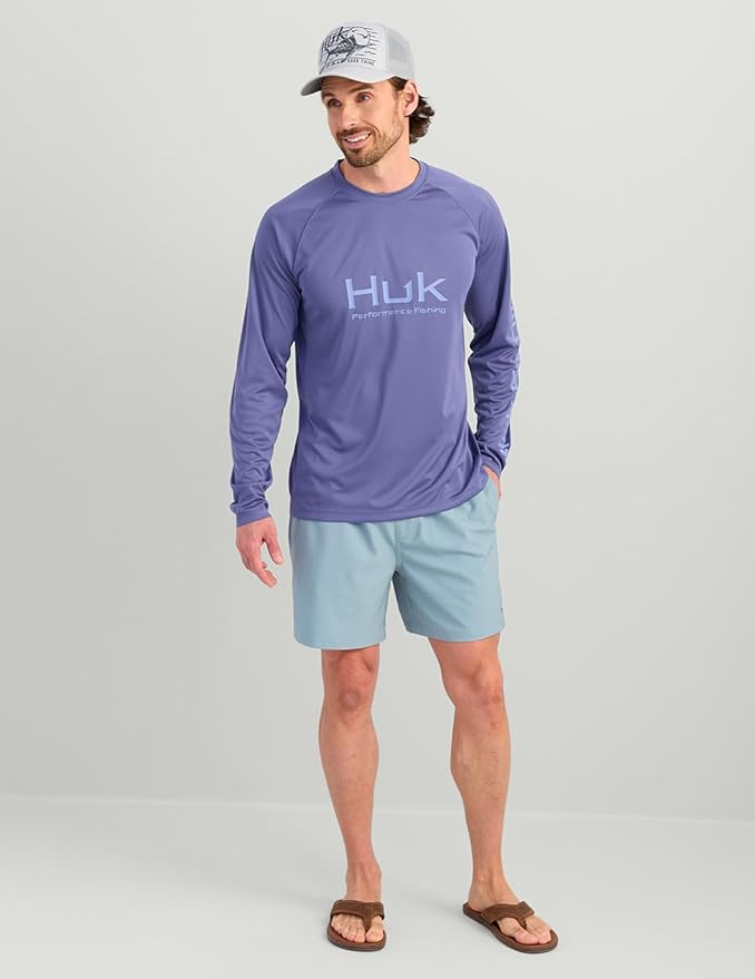HUK Men's Pursuit Vented Long Sleeve Fishing Shirt (+30 UPF)