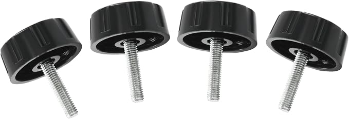 Fishing Reel Handle Screw Caps,Black Fishing Reel Handle Nut, Fishing Spining Reel Knob Screw for Handle Grip