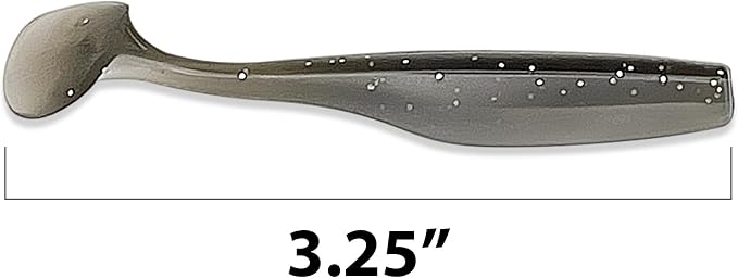 Soft Plastic Paddle Tail Swimbaits Pack of 12 – 3 1/4" & 4" Soft Plastic Fishing Lures with Extra-Large Tail for Lifelike Swimming Action – Freshwater & Saltwater