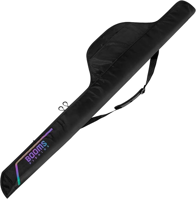 Booms Fishing PB4 5.4ft~6ft Fishing Rod and Reel Case, Folded Nylon Fishing Pole Case, 0.6ft Extended Design Fishing Spinning Rod Bag, Store up to 2~3 Poles with Reels (Not Store Surf Rod Combo)