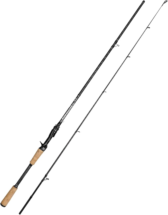 Jenseits Carbon Fiber Fishing Rod Series (6-12 Ft), Spinning & Casting Rods with Stainless Steel Ceramic Guides, Fast Action Fishing Pole for Bass, Trout, Walleye & Surf Fishing
