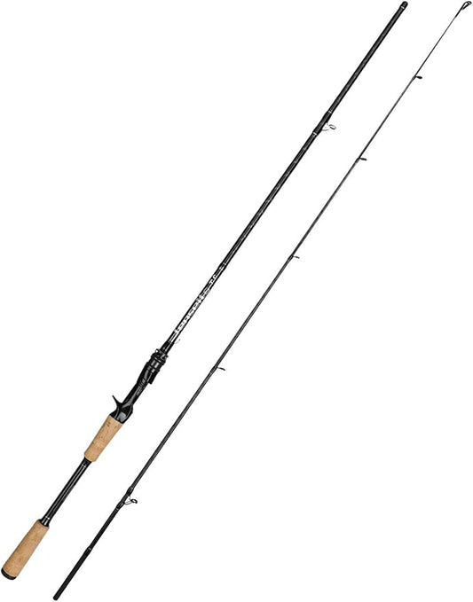Jenseits Carbon Fiber Fishing Rod Series (6-12 Ft), Spinning & Casting Rods with Stainless Steel Ceramic Guides, Fast Action Fishing Pole for Bass, Trout, Walleye & Surf Fishing