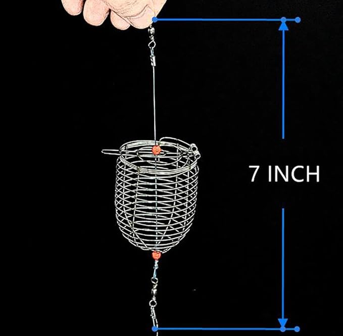 10Pcs/Pk Carp Fishing Bait Trap Cage Feeder Basket Holder Coarse Lure Feeder Carp Fishing Tackle Kit,Size L/M/S Available
