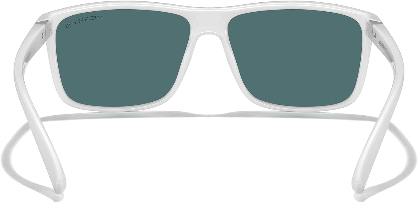 MERRY'S Rectangular Polarized Sports Sunglasses for Men Women Cycling Driving Fishing UV400 Protection S8225