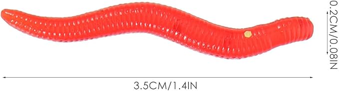 Alipis 500pcs Soft Fishing Lures Worms Set, Realistic Silicone Earthworm Bait for Bass and Trout, Freshwater and Saltwater Fishing Tackle