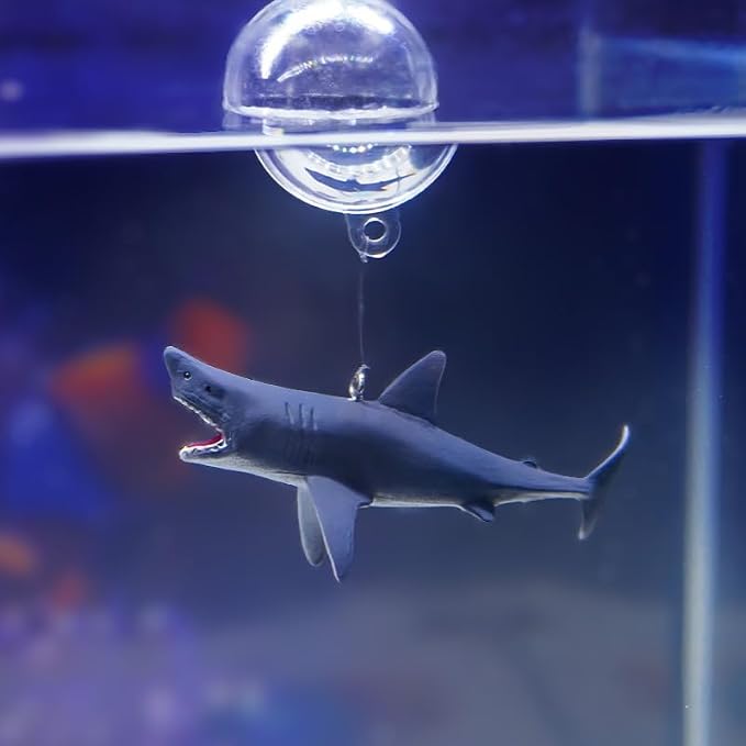 2 Pack Mini Floating Shark Fish Tank Decoration, Resin Aquarium Decoration, Cute Underwater Fish Tank Accessories