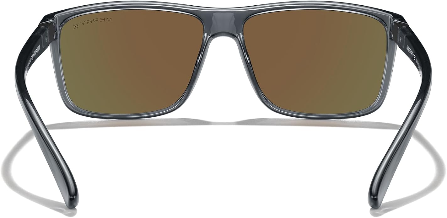MERRY'S Rectangular Polarized Sports Sunglasses for Men Women Cycling Driving Fishing UV400 Protection S8225
