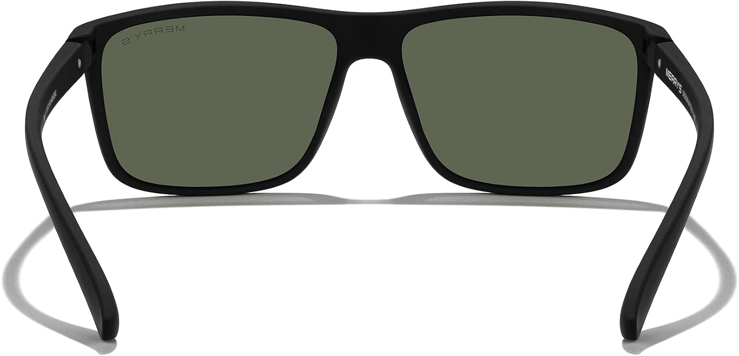 MERRY'S Rectangular Polarized Sports Sunglasses for Men Women Cycling Driving Fishing UV400 Protection S8225