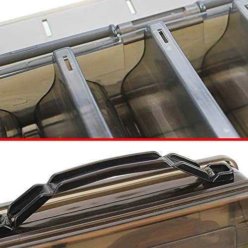Fishing Lure Tackle Box, Fishing Tackle Storage Trays, Double Sided 10 Compartments Waterproof, Organizer Case Boxes Containers, for Vest Casting Fly Fishing