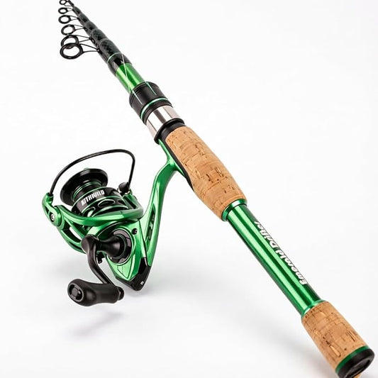 Telescopic Fishing Combo, 6FT/7FT Carbon Fiber Travel Rod with 3000 Spinning Reel for Bass Trout Catfish Freshwater Saltwater