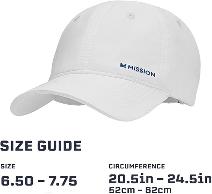 MISSION Cooling Performance Hat, Unstructured Low-Profile Adjustable Fit - UPF 50 - for Running, Workouts & Outdoors