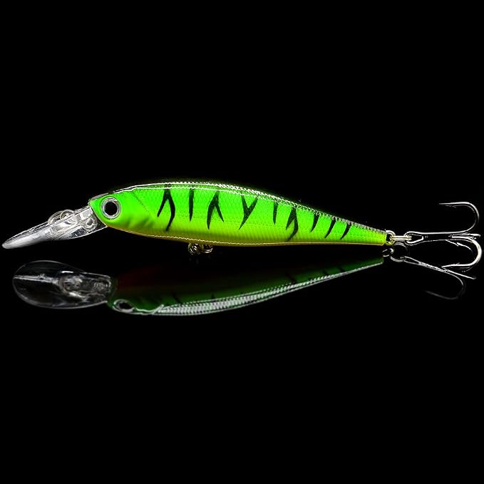 10 Pack Fishing Lures Hard Baits, Minnow Crankbait & Swimbait Lure Kit for Freshwater & Saltwater, Bass, Trout, Walleye, Redfish