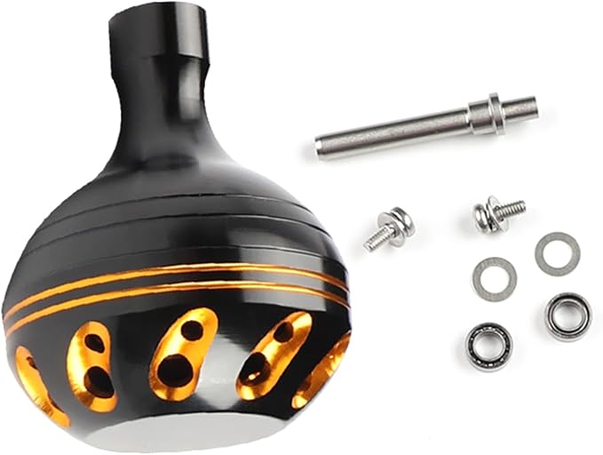 Aluminum Alloy Reel Handle Knob, 3 Sizes Replacement for Fishing Reels, Rust-Resistant