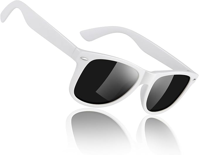 Sunier Polarized Sunglasses for Men and Women, Retro Square Matte Finish UV400 Protection Shades for Driving, Fishing