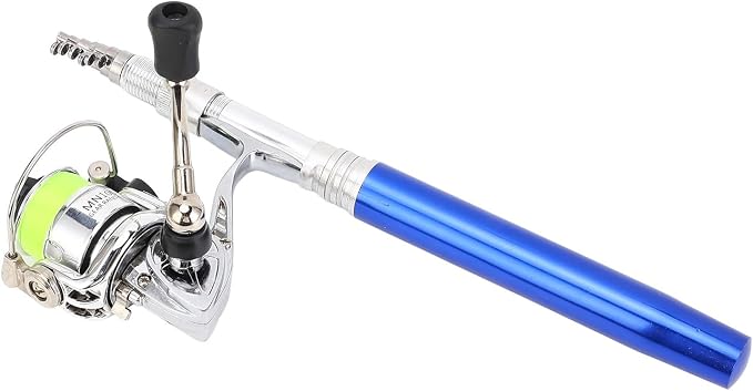 Telescopic Fishing Rod Reel Combo Lightweight Fishing Rod Spin Reel System for Freshwater Saltwater Mini Pen Fishing Pole Kit