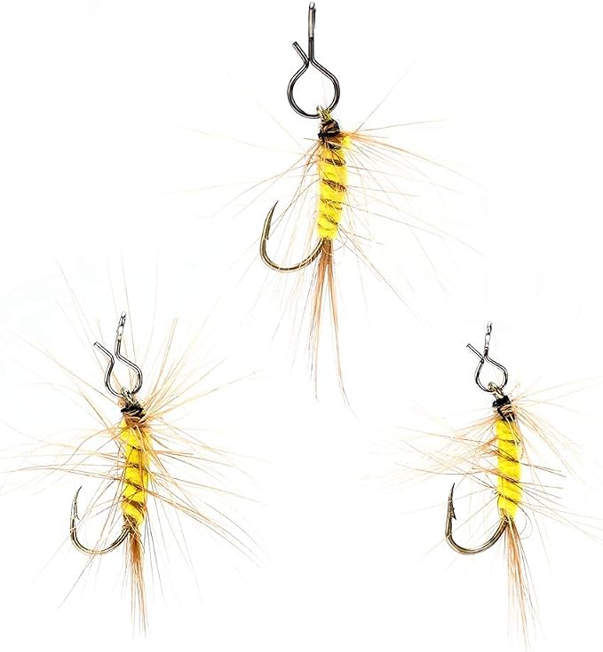 Dr.Fish 50 Pack Fly Fishing Snap 3 Sizes Stainless Steel Quick Change Lure Clip for Fishing Flies, Trout Fishing