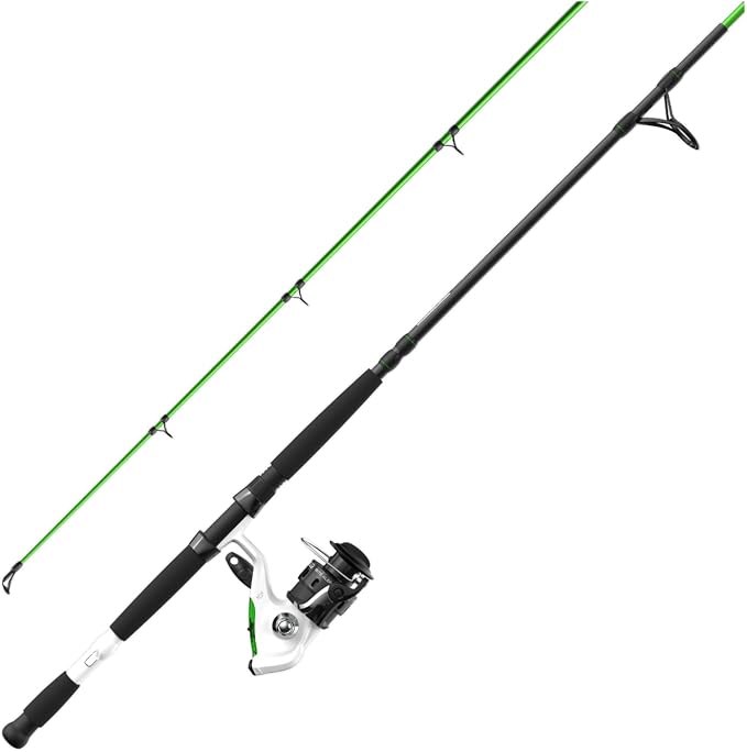 Zebco Bite Alert Spinning Reel and 2-Piece Fishing Rod Combo