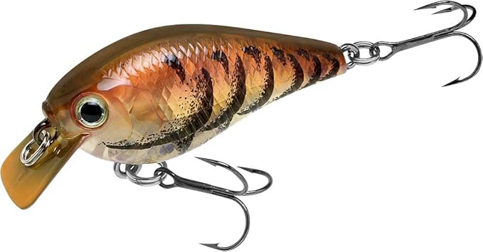 Lucky Craft LC 0.5 Squarebill Crankbait, Silent Fishing Lure for Bass Trout and Pike, Made in Japan, Freshwater Fishing Gear, Hard Bait Bass Lures