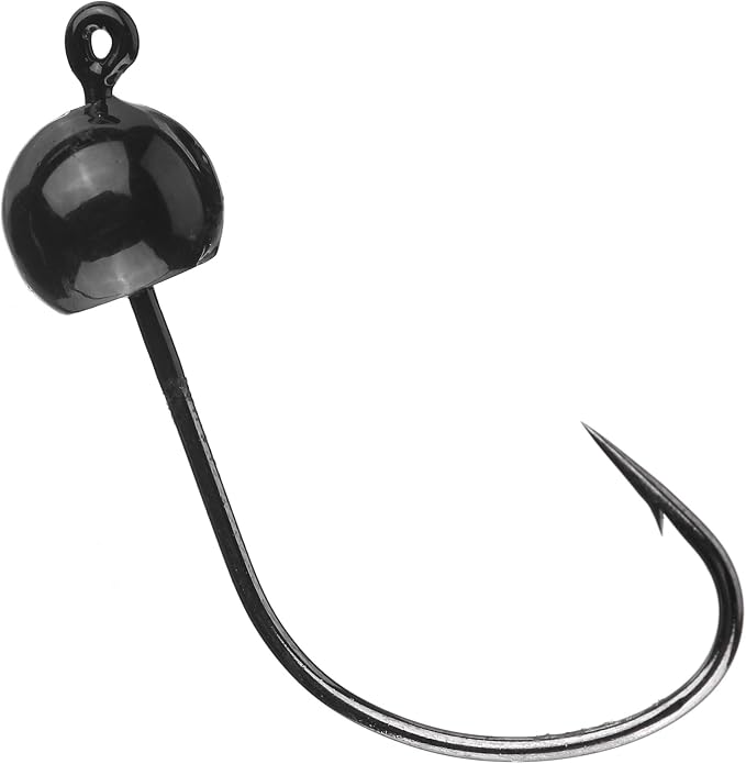 Reaction Tackle Tungsten Wacky Jig Heads - 5-Pack for Bass Fishing Jigs, Weedless Option Wacky Worm Hook - Finesse Jig for Soft Plastics