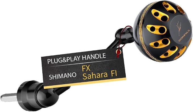 GOMEXUS Power Handle Compatible for Shimano Sedona FI Sahara FI Nexave FI Sienna FG Nasci FB Catana RC Spinning Reel Crank (Not for 22 Sahara FJ 21 Nasci FC)