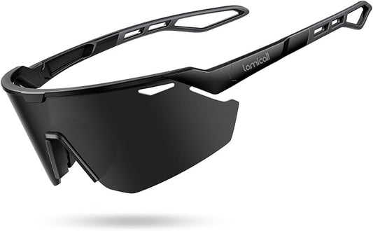 Lamicall 24g Polarized Sports Sunglasses for Men Women - UV400 Protection Sun Glasses for Baseball Running Cycling Fishing