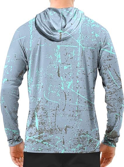 Men's UPF 50+ Sun Protection Hoodie Shirt Long Sleeve SPF Fishing Outdoor UV Hiking Lightweight Shirts
