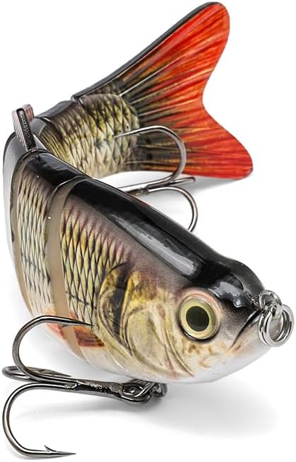 Large Multi Jointed Fishing Lures Bait,Big Giant Fishing Bass Lures,Crankbaits Swimbaits with Treble Hook
