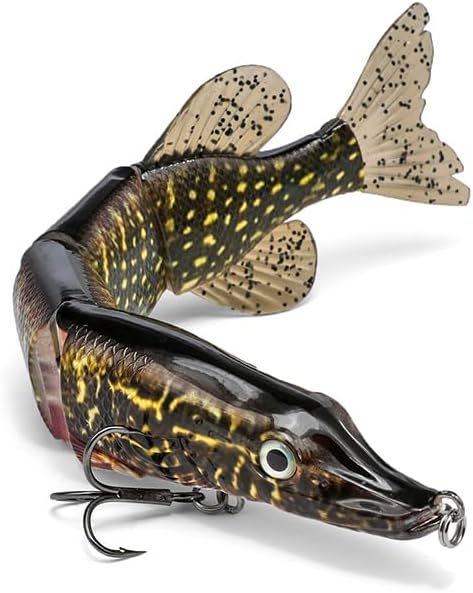 Large Multi Jointed Fishing Lures Bait,Big Giant Fishing Bass Lures,Crankbaits Swimbaits with Treble Hook