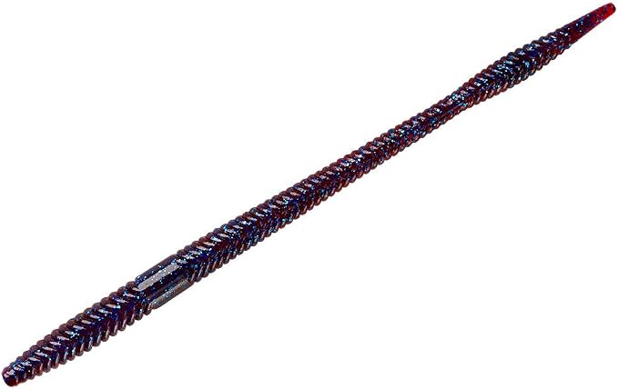 YUM Mighty Worm Straight-Tail Soft Plastic Bait Fishing Lure, 10.5 Inch Length, 5 per Pack