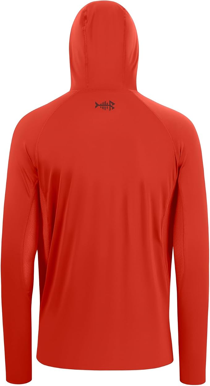 BASSDASH UPF 50+ Men’s Long Sleeve Fishing Shirt with Mask UV Neck Gaiter Hoodie