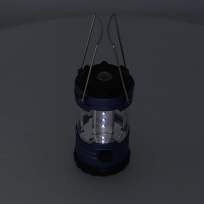 Generic Portable Camping Lantern, Super Bright 12 LED with Adjustable Rotating Switch and Reflective Lenses, with Handle Grip for Outdoor Activities Hiking Fishing