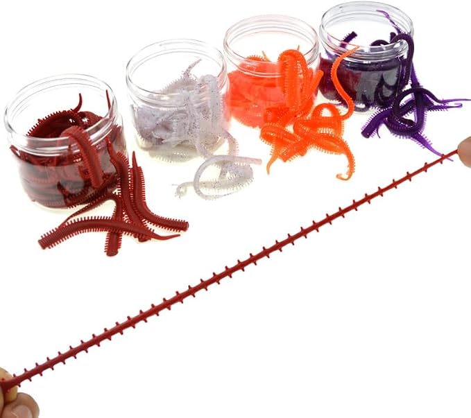 90pcs Soft Fishing Lure Super Soft TPE Worm Bait Elastic Durable Environmental Earthworm Neried ﻿