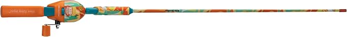 Kid Casters: Krazy Tangle-Free Fishing Combo | Spincast Reel & Practice Casting Plug | 34" Tangle-Free