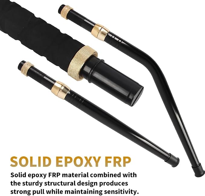 Deep Sea Fishing Rod, Heavy Duty Bent Butt Trolling Rod with Roller Guides,Conventional Fishing Rod