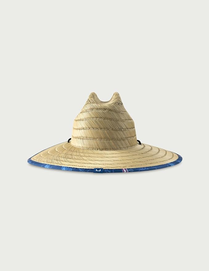 HUK Men's Straw Hat, Wide Brim Fishing & Beach Hat for Men