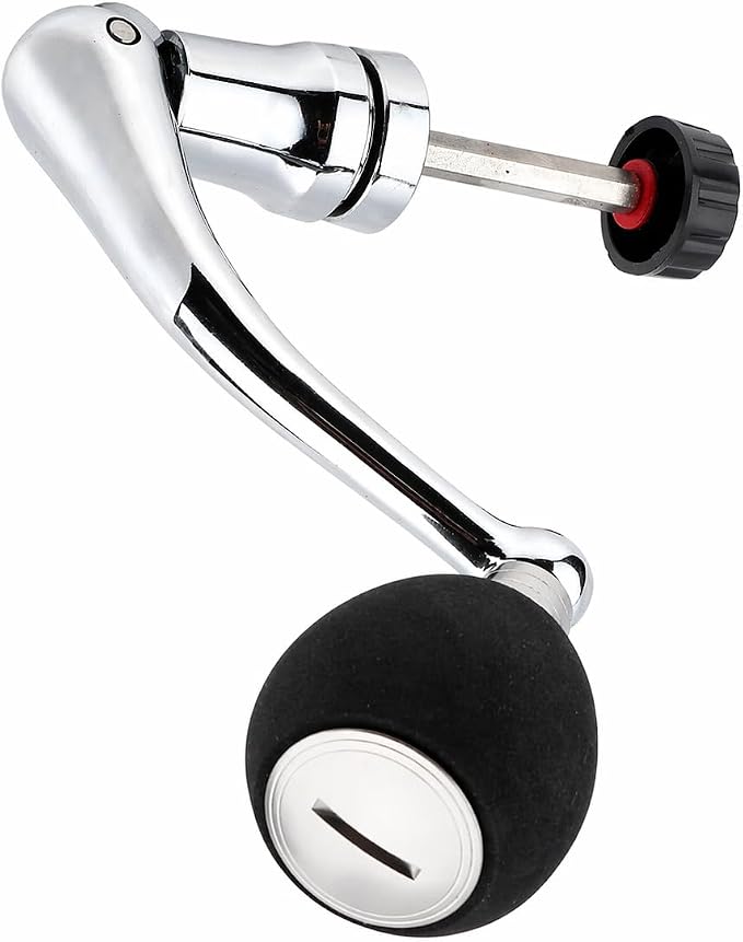 Keenso Spinning Handle Nonslip 2 Reel Replacement Handle Metal Fishing Reel Replacement Parts