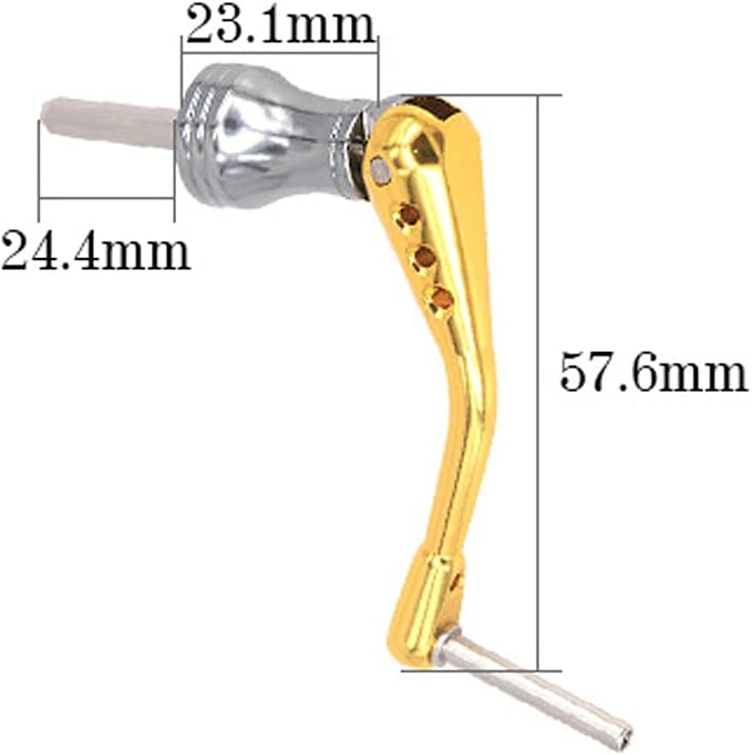 Fishing Reel Handle, Square Shaft Replacement Spinning Handle, EVA Reel Knob Power Handle Arm Grip