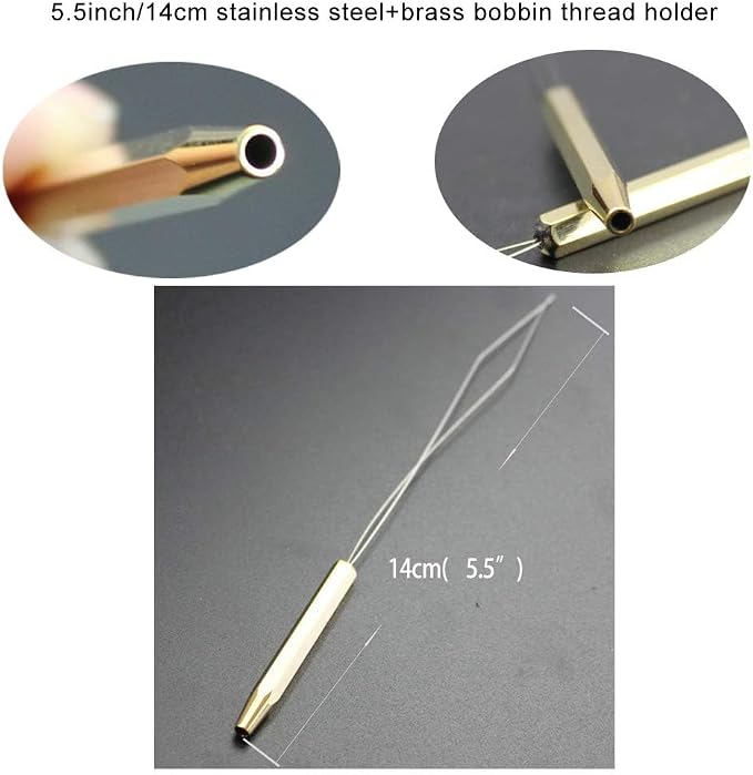 GREATFISHING 4pc Fly Tying Tools Combo Kit - Stainless Steel Whip Finisher, Bodkin, Bobbin, Disc Bobbin